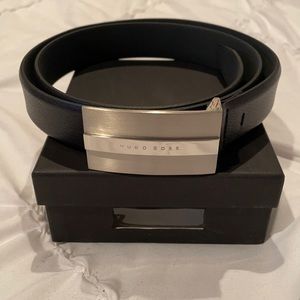 Hugo Boss Black Leather Men’s belt sz 34